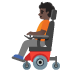 🧑🏿‍🦼 person in motorized wheelchair: dark skin tone display on Google